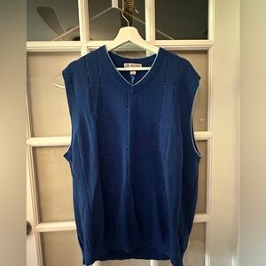 Two-tone Blue Sweater Vest